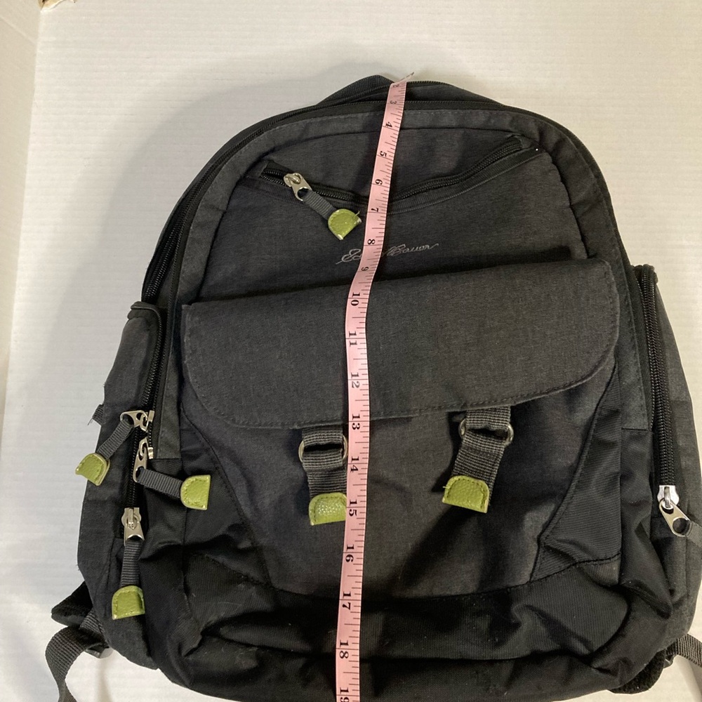 Eddie Bauer Black/Gray W Green Backpack Versatile… - image 4